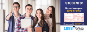 Three students posing for a picture in front of the camera.