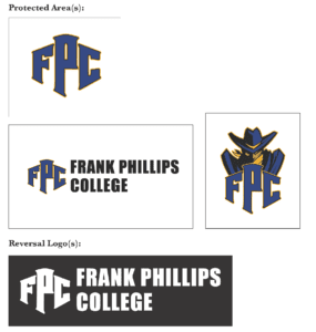 A series of logos for frank phillips college.