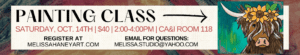 A banner with an image of a person and the words class.