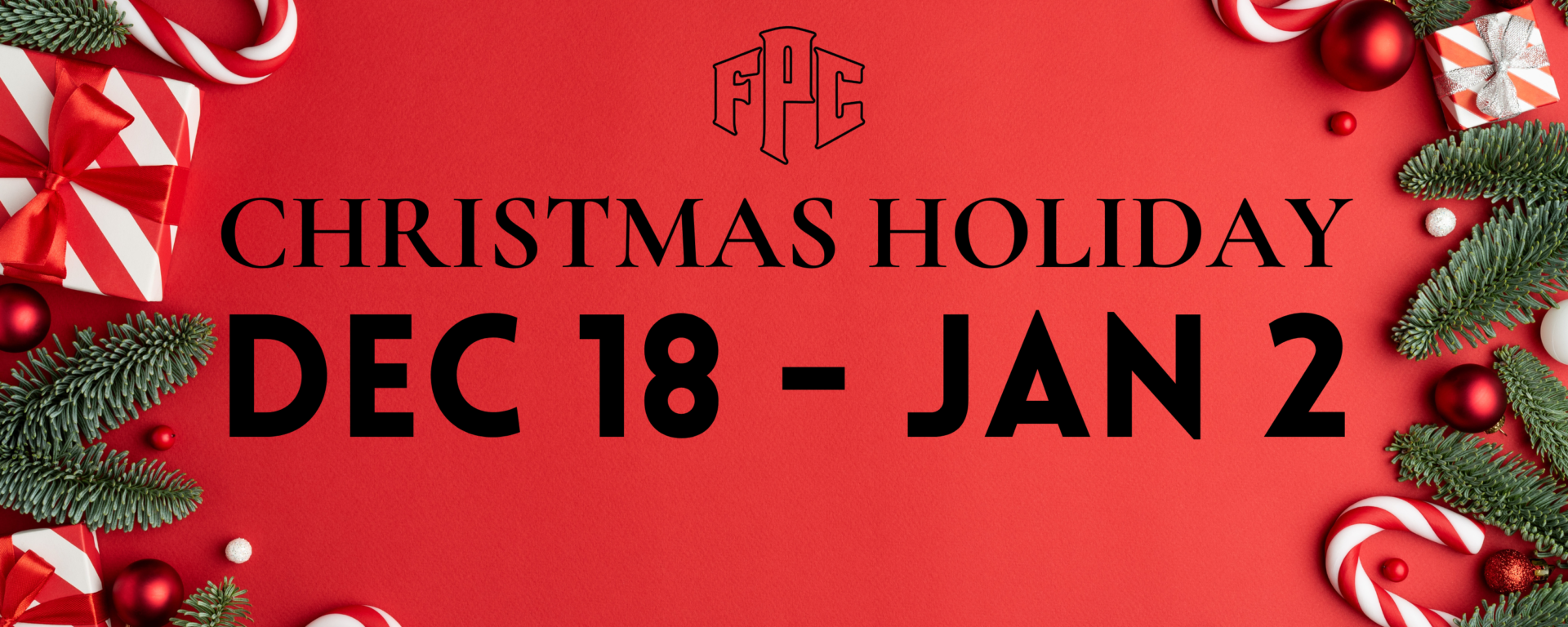 Frank Phillips College will be closed for the Christmas Holiday from December 18 to January 2.